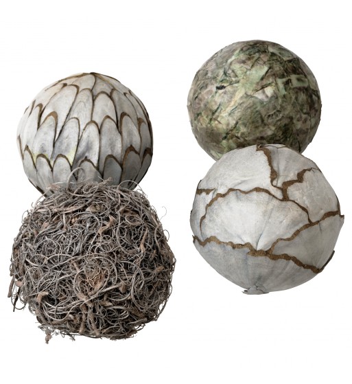Boules Décoratives En Rotin 5,1cm - Lot Multicolore Pour Déco D'intérieur, Mariage Ou événements (noir, Gris, Rouge, Blanc)